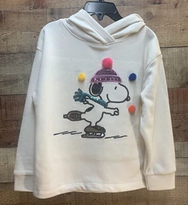 NWT 365 Kids By Garanimals Kids Size 5 Off-White Hoodie Peanuts - Picture 1 of 2