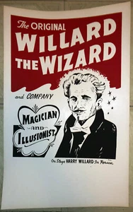 Tarjeta de póster/ventana original de Willard The Wizard - Imagen 1 de 1