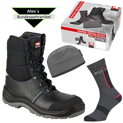 Bullstar Winterset Winterstiefel S3 + Fleece Mütze + Socken Stiefel Set 2421