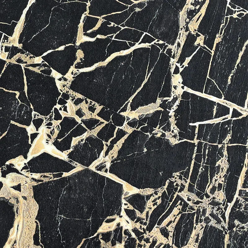 Rasch Enzo Marble Effect Black and Gold Metallic Wallpaper 538113 - Image 1 of 4