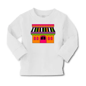Kids Long Sleeve T Shirt Halloween Halloween House 1 Cotton Girls & Boys Clothes - Picture 1 of 12