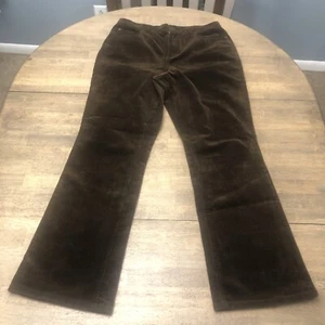 Lauren Jeans Co. W taglia 10 pantaloni in velluto a coste marrone 5 tasche misto cotone vintage - Foto 1 di 12
