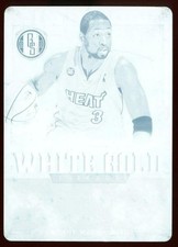 2012-13 Panini Gold Standard ~  WHITE GOLD CYAN PRINTING PLATE 1/1 ~ Dwyane Wade