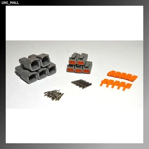 5 x Deutsch DTM 2-Pin Connector Kit 20-22AWG Solid Contacts (Made in USA) - Picture 1 of 8