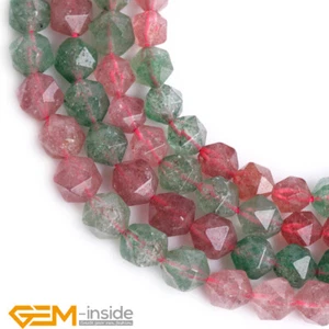8mm Natural Multicolor Cherry Quartz Faceted Spacer Beads Jewelry Making 15" AU - Picture 1 of 7