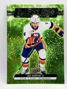 BO HORVAT 2023-24 UPPER DECK HOCKEY GREEN DAZZLERS DZ-56 ISLANDERS - Picture 1 of 2