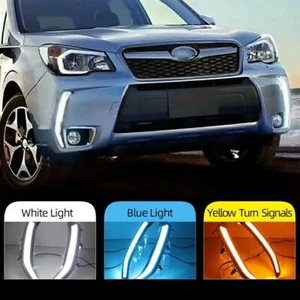 LED Daytime Running Light Turn Indicator Fog Lamp Bumper For Subaru Forester 13- - Imagen 1 de 11