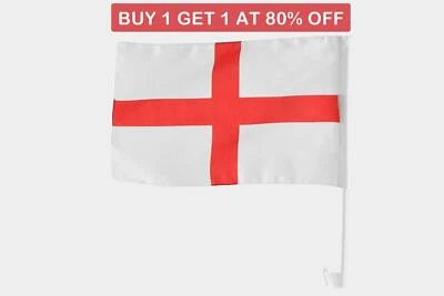 England Car Window Flag 2024 Euros St George Day Cross Flag Soccer - Image 1 of 4