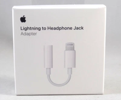 Apple Lightning to 3.5 mm Headphone Jack Adapter Original OEM iPhone 8+ X 11 12 - Image 1 of 4