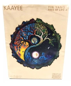 TREE OF LIFE large 300 piece unique shape wood jigsaw puzzle colorful  FUN  - Picture 1 of 16