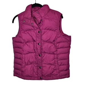 Lands End Womens Down Puffer Vest S Pink Nylon & Polyester Insulated Outerwear - Picture 1 of 8