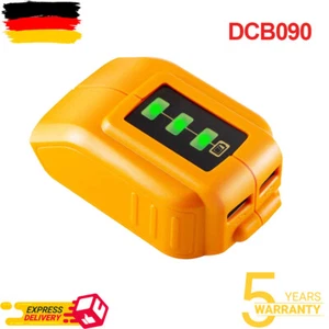 Für Dewalt 10.8V 18V Tragbar AKKU POWER Adapter DCB090 USB Ladeadapter Ladegerät - Bild 1 von 9