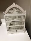 Vintage Wooden Bird Cage Victorian Chippy White Paint Shabby Chic Decor 14? by 8