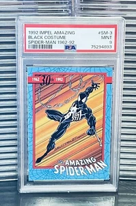 1992 Impel Marvel Amazing Spider-Man Black Costume Card #SM-3 PSA 9 MINT POP 12 - Picture 1 of 2
