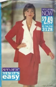 PATTERN Butterick Sewing Woman See & Sew Jacket Top Shirt Sz 16-24 Vintage c1993 - Picture 1 of 1