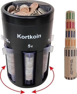 Automatic Coin Sorter 5 in 1 Coin Counter with Coin Wrappers Sort Your Spare Use - Picture 1 of 1