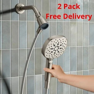 2 Pack Kohler Tellin Multifunction Handheld Shower Head Brushed Nickel New - Picture 1 of 4