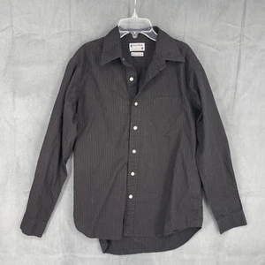 Salopette vintage marca Lucky con bottoni camicia uomo media nera manica lunga - Foto 1 di 8