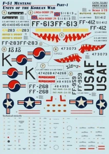 Print Scale 1/72 #72261 F-51 Mustang #1 "Units of the Korean War" - Picture 1 of 3
