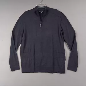 SmartWool 1/4 Zip Sweater Men's XL Wool Blend Gray Long Sleeve Pullover Outdoor - Picture 1 of 11