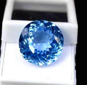 Pietra preziosa sfusa forma rotonda Jeremejevite blu naturale 100% 20,70 ct dalla Namibia - Foto 1 di 8