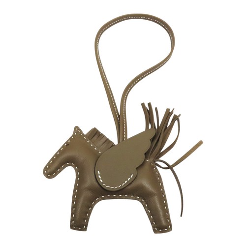 HERMÈS HERMES Rodeo Pegase PM Borsa Charm Pelle Grigio