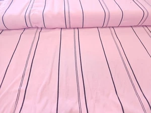 Pink Stripe Apparel Cotton Fabric Shirting Oxford Cloth By The Yard  - Picture 1 of 2