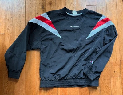 Champion Mujer Retro Sudadera Pullover Chaqueta Nylon Poliéster XL  Foto 1 de 4