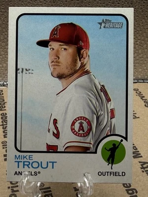 Mike Trout 2022 Topps Heritage #100 Los Angeles Angels - Image 1 of 2