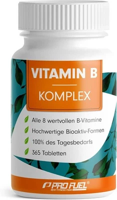 Vitamin B Komplex 365 Tabletten - B Komplex mit B12 - alle 8 B-Vitamine (B1, B2, - Bild 1 von 4