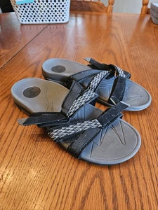 Vionic Sage Braeden schwarze Riemchensandalen Pantoletten Größe 9 - Bild 1 von 6