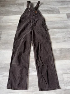 Jean con tirantes Carhartt R06 DKB doble rodilla pato 34X34 marrón para hombre unisex - Imagen 1 de 11