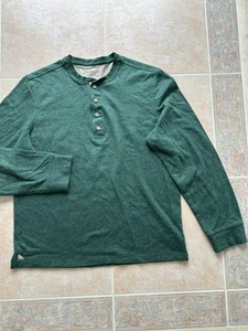 UNTUCKit Grassi Top Manga Larga Henley Verde Hombre Talla M - Imagen 1 de 10