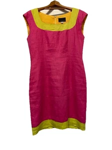 CYNTHIA ROWLEY Pink Linen Pencil Dress Ladies Size US 6 AUS 10 Perfect Cond - Bild 1 von 9