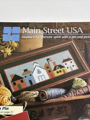 Main Street USA 1 Design Plastic Canvas Pattern Pages From Magazine - Image 1 of 4