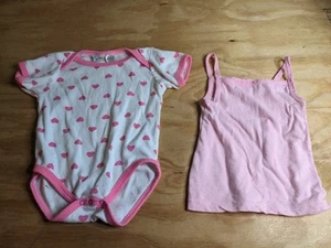 Completo bambina 24 mesi primavera estate rosa cuori bianco body pezzo unico jumpsui - Foto 1 di 8