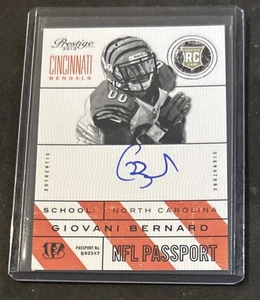 2013 Panini Prestige NFL Passport Giovani Bernard #11 Rookie Signatures (AU, RC) - Picture 1 of 2