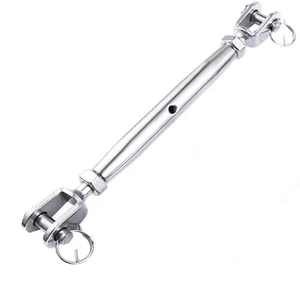 316 Stainless Steel Jaw and Jaw Closed Body Turnbuckle, 3/8" (10mm) Thread Di... - Picture 1 of 7