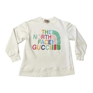 Suéter Gucci The North Face Para Hombre Mediano Blanco Italia Arco Iris Sudadera LEER - Imagen 1 de 11