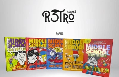 JAMES PATTERSON Kids Hardcover Books LOT of 5 Middle School - Image 1 of 2