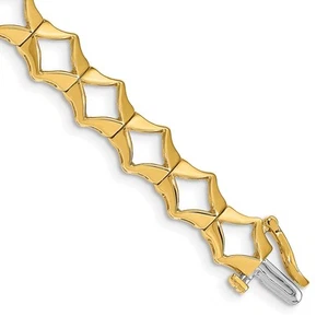 14k Yellow Gold Holds 21 up to 2.75mm Stones, Add-a-Diamond Tennis Bracelet 7" - Picture 1 of 5
