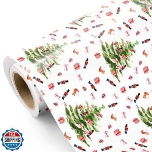 WRAPAHOLIC Nutcracker Christmas Wrapping Paper - Mini Roll - 17 Inch x 16.5 F - Picture 1 of 5