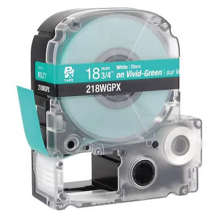 Epson 218Wgpx Label Cartridge, White On Green, Labels/Roll: Continuous - Image 1 of 1