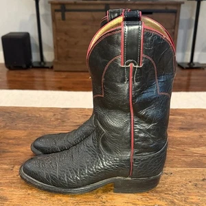 Roper 3285 rojo negro vintage Justin para hombre hecho en EE. UU. talla 7,5 - Imagen 1 de 6