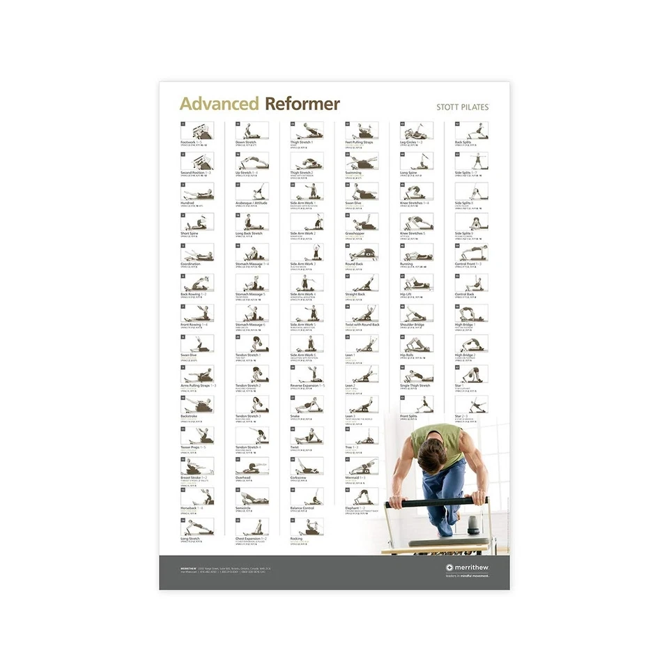 STOTT PILATES Wall Chart Advanced Reformer Foto 1 de 1