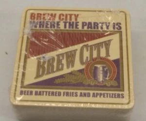 Lote de 25 posavasos NOS BREW CITY cerveza papas fritas y aperitivos fiesta - Imagen 1 de 3