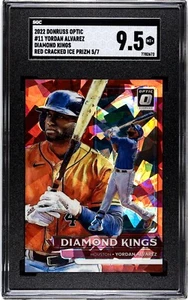 Panini Donruss Optic #11 2022 Yordan Álvarez DK SGC 9,5 rojo hielo agrietado Prizm/7 - Imagen 1 de 2