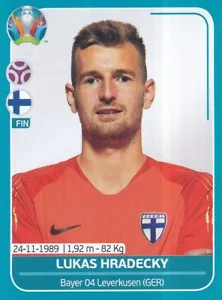 FIN07 LUKAS HRADECKY # FINLAND SUOMI STICKER PANINI UEFA EURO 2020 - Picture 1 of 2