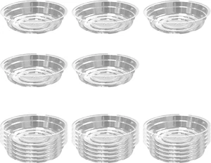 20 Pack 8 Inch Plant Saucers Clear Plant Saucers Flower Pot Plastic Drip Trays E - Picture 1 of 12