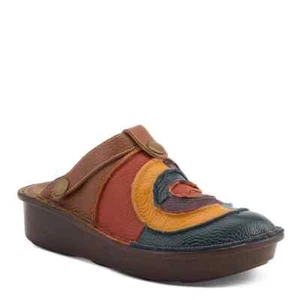 Spring Step Lollipop Clog Women 5.5-6 Multicolor Leather Removable Strap ZPO1949 - Picture 1 of 12